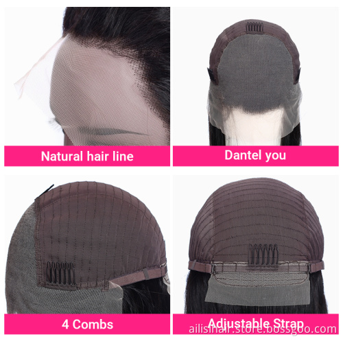 High Quality Natural Glueless Hd Lace Frontal Wig Human Hair Wigs For Black Women Lace Wigs 100% Virgin Human Hair